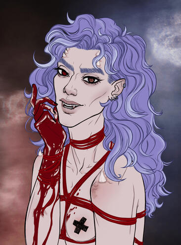 Flat coloring portrait 75$